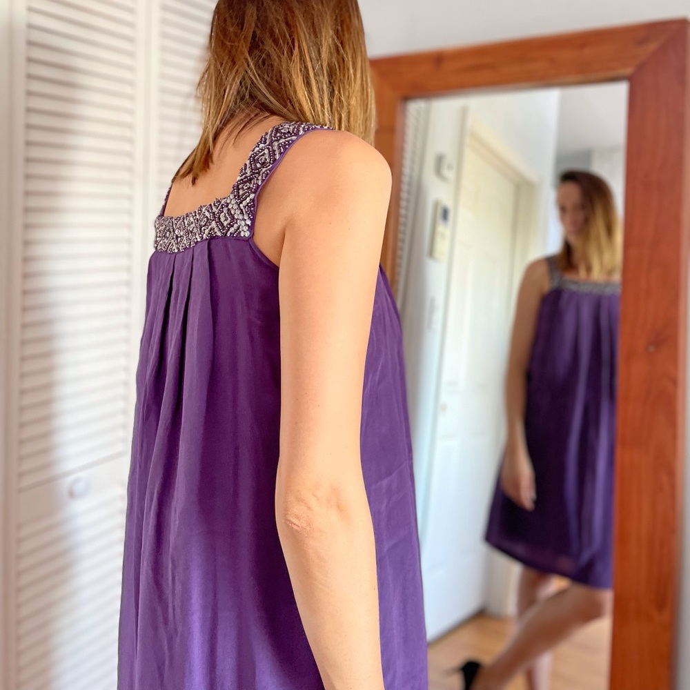 Monsoon purple dressy dress